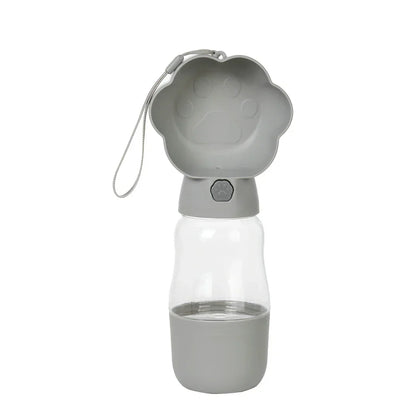 Draagbare Drinkfles voor Honden en Katten, 2-in-1 Water en Voer Dispenser