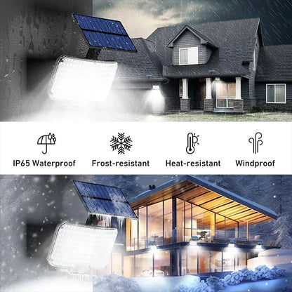 Zonne-energie Buitenlamp met Bewegingssensor en Nachtlamp Functie
