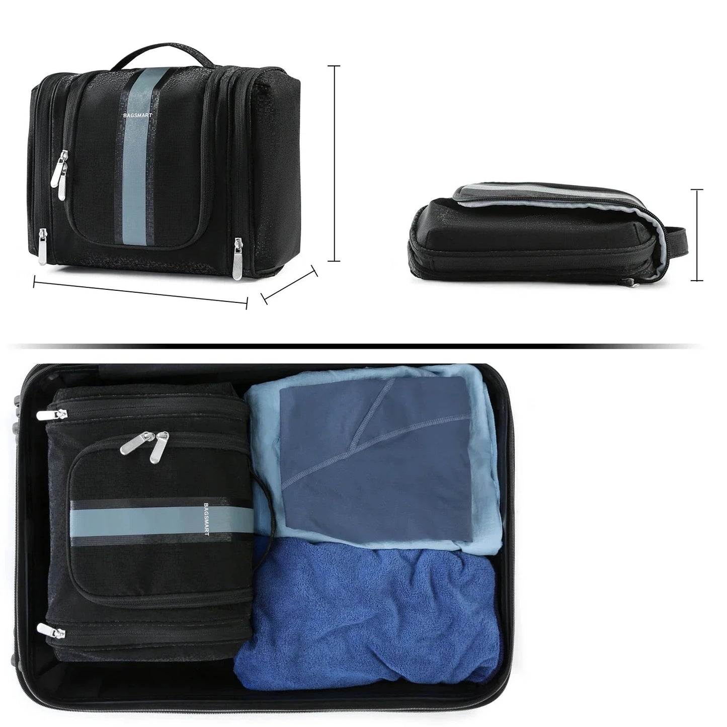 Compact Toilettas Opbergset Transparant