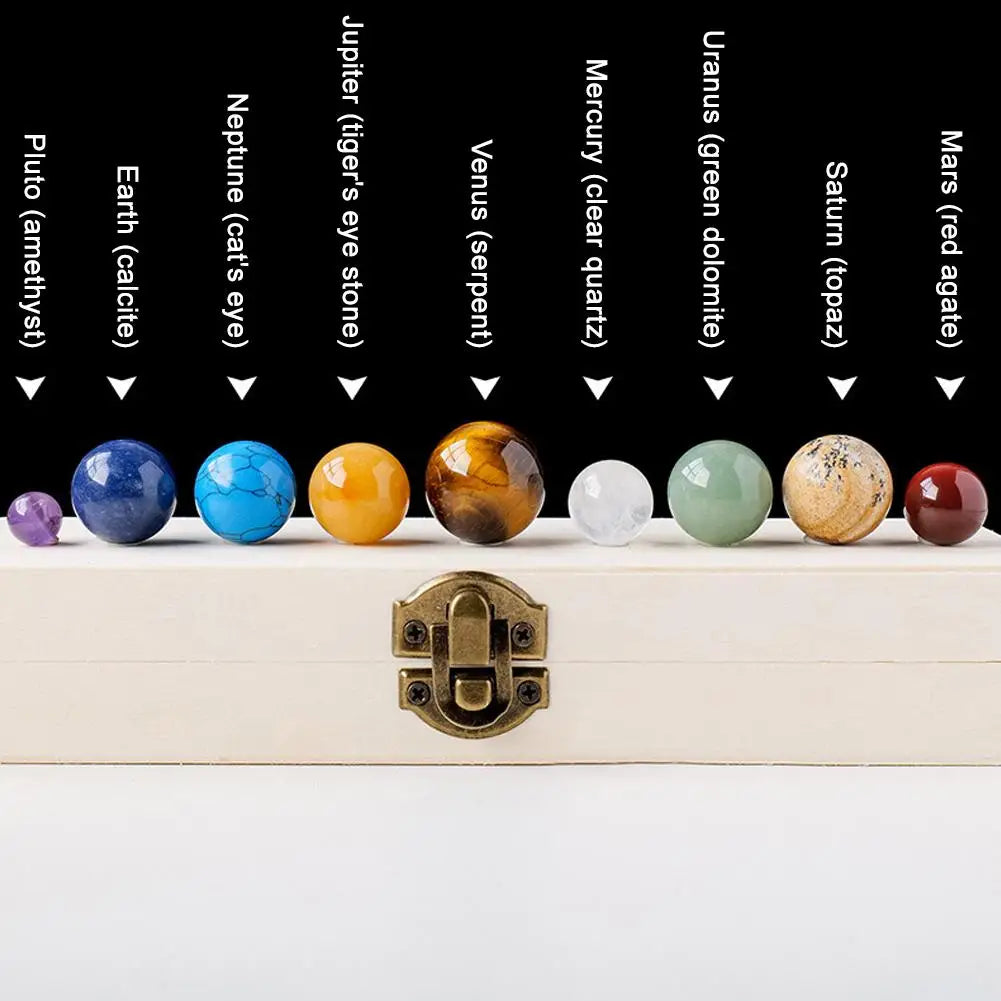 Decoratief Zonnestelsel met Edelsteen Bolletjes