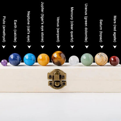 Decoratief Zonnestelsel met Edelsteen Bolletjes