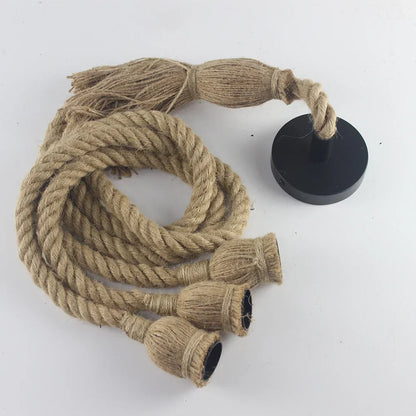 Hanglamp Handgemaakt van Henneptouw Boheemse Stijl