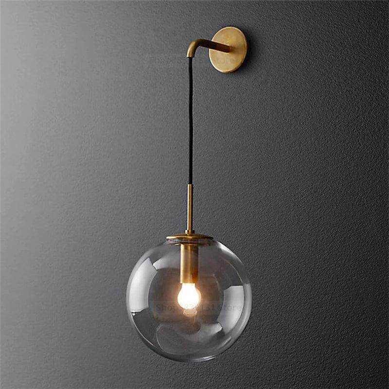Retro Glazen Bolarmatuur | Warme Sfeerlamp Modern Design - Velinix