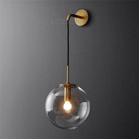 Retro Glazen Bolarmatuur | Warme Sfeerlamp Modern Design - Velinix