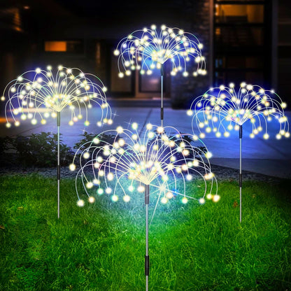 Zonne Lamp Waterdichte Tuinlamp Met Vuurwerk Effect