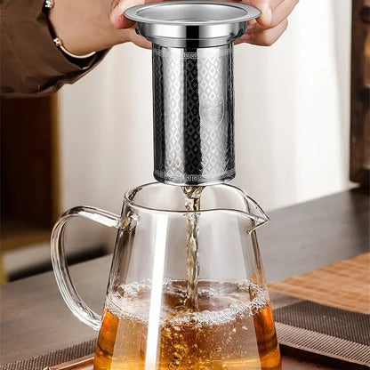 Glazen Theepot met Theefilter, 450-950ml, Hittebestendig