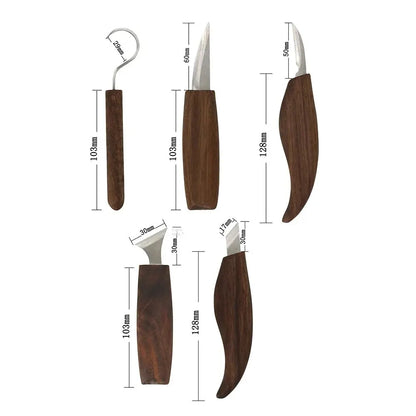 Houtbewerkingset 8-delige Handgereedschap voor Beginners met Naaldvijlen