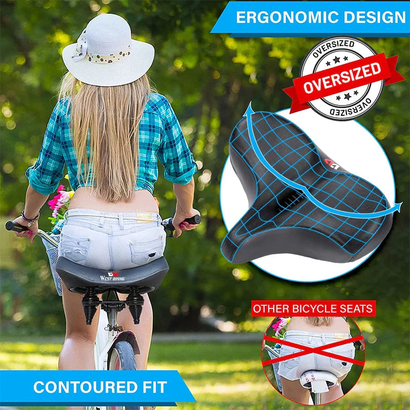 Fietszadel Ergonomisch Comfortabel met Verbrede Zitting voor Lange Fietstochten