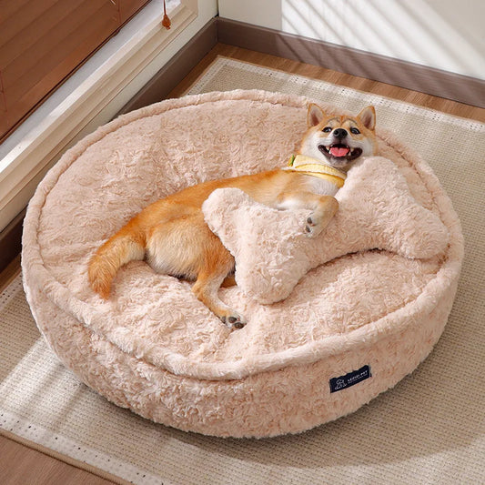 Pluche Hondenbed Zacht en Warm voor Kleine Honden en Katten - Velinix