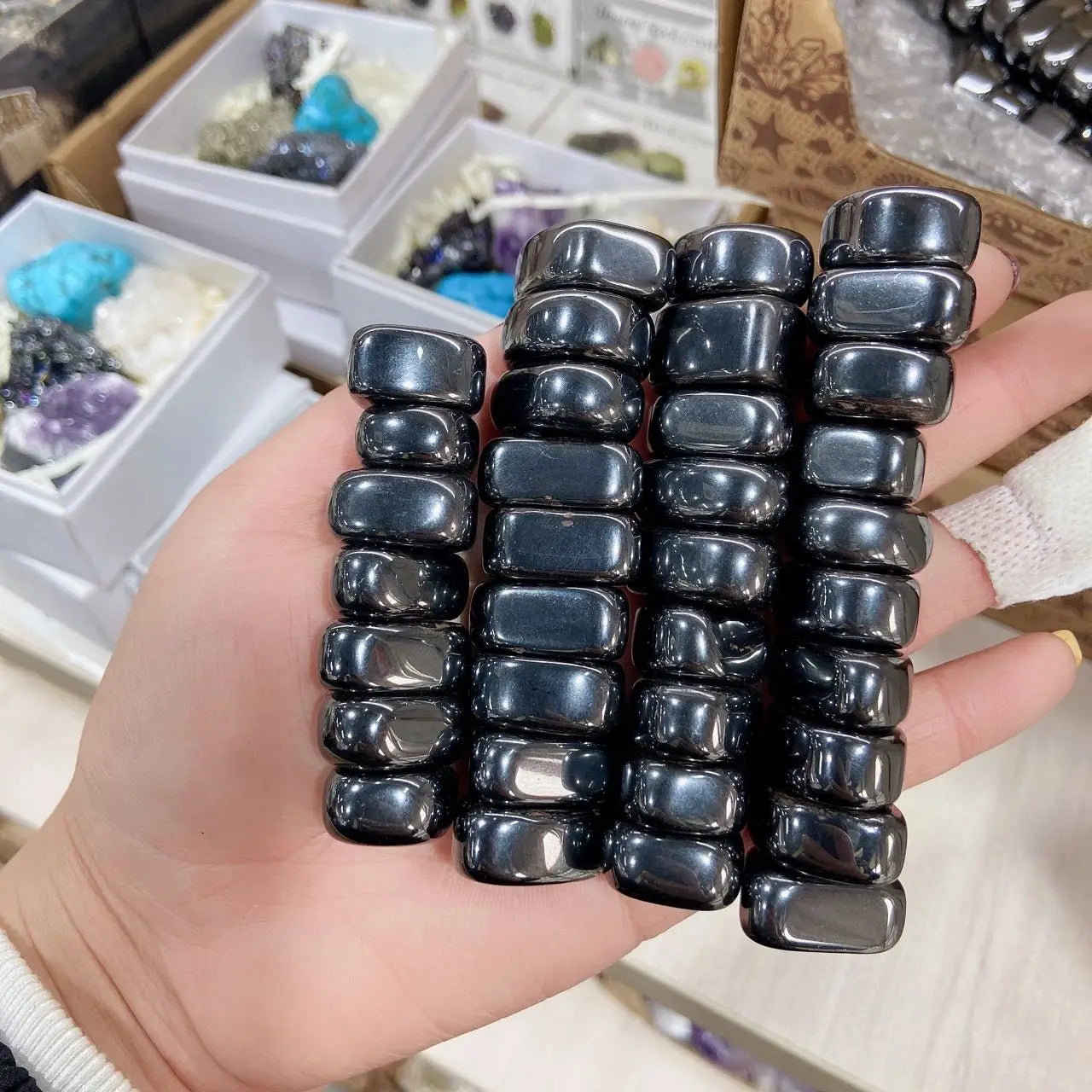 Magnetische Stenen Zwarte Lodesteen voor Reiki en Aardingsenergie - Velinix