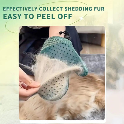 Huisdierhandschoen 2-in-1 voor Katten en Honden met Siliconen Nopjes