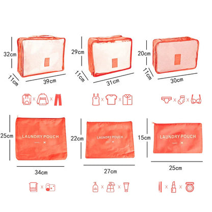 Reisorganizer Set met Opbergzakken en Reistas Accessoires