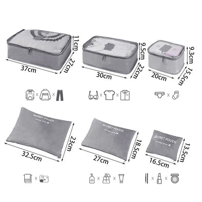 Reisorganizer Set met Opbergzakken en Reistas Accessoires