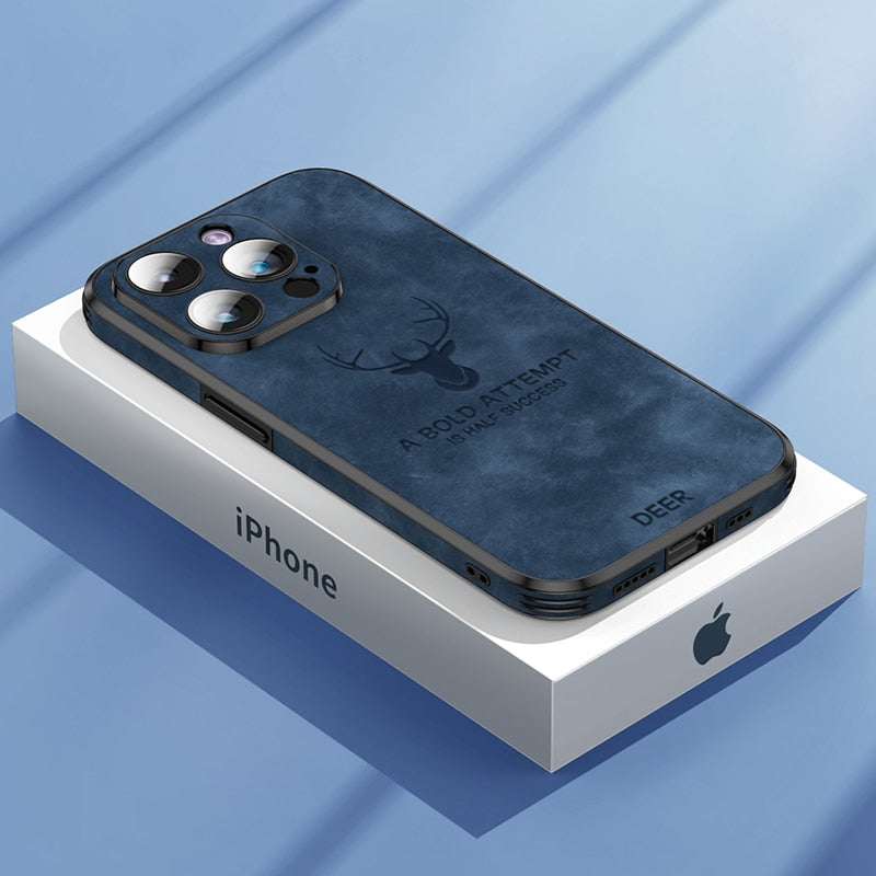 Leren iPhone Hoesje met Stijlvol Design en Schokbestendige Bescherming