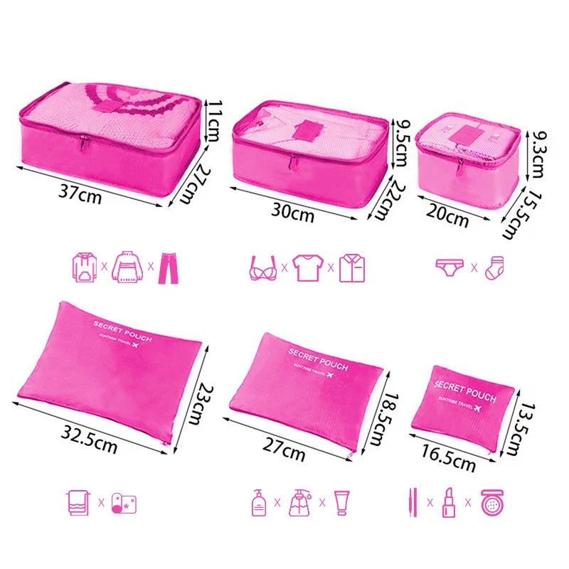 Reisorganizer Set met Opbergzakken en Reistas Accessoires