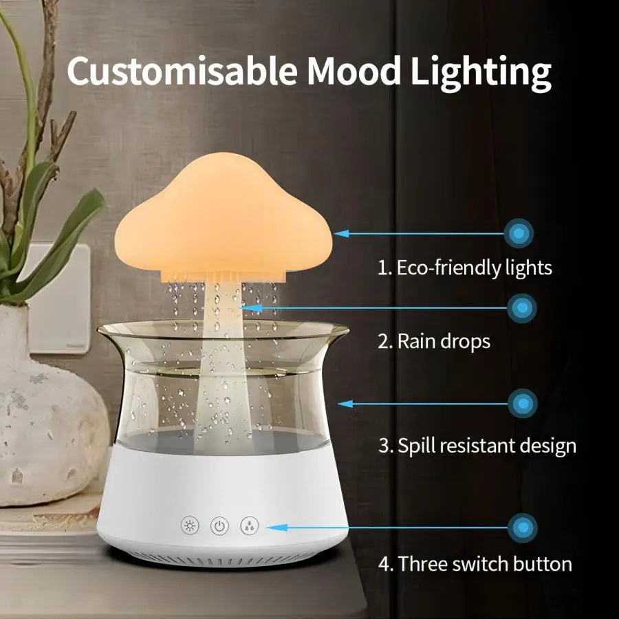 Aromadiffuser met Kleurrijk Licht en Regen Effect