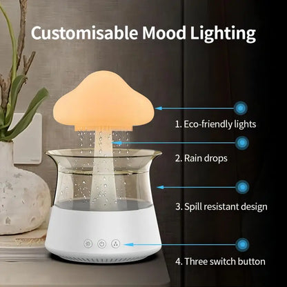 Aromadiffuser met Kleurrijk Licht en Regen Effect