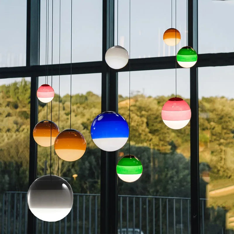 LED Hanglamp Glazen Koepel Modern Design Kleurverloop - Velinix