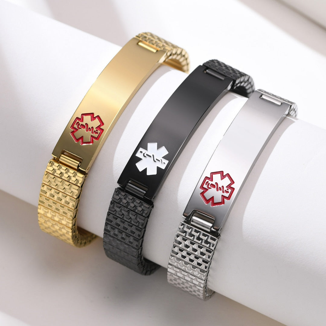 MediBand Armband met Spraakfunctie voor Noodgevallen Persoonlijk Maakbaar