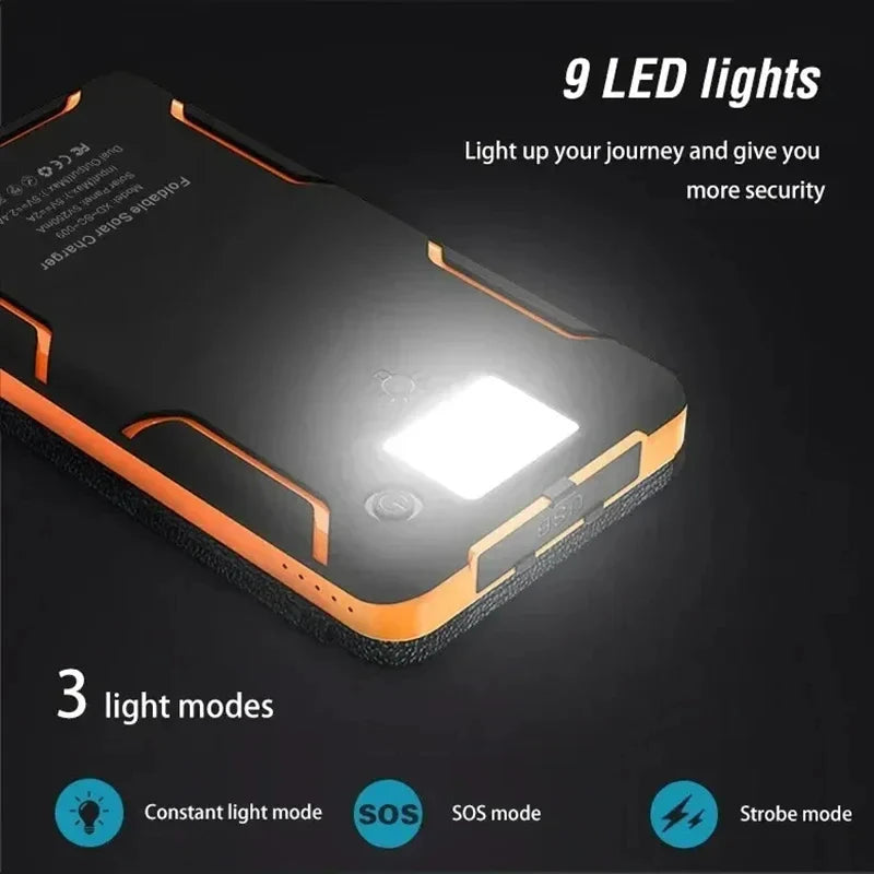 Zonne-energie Powerbank 20.000mAh Noodstroom Back-up