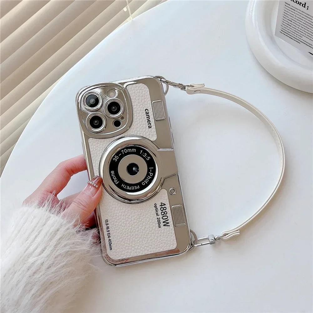 Retro Telefoonhoesje voor iPhone Vintage Camera Design