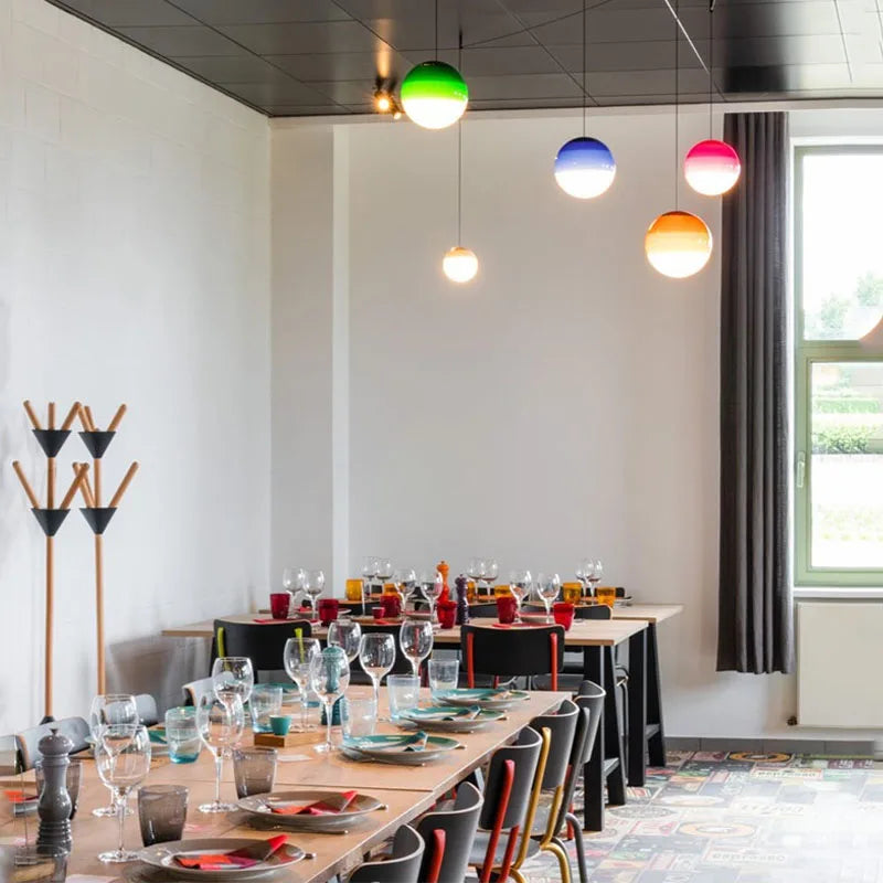 LED Hanglamp Glazen Koepel Modern Design Kleurverloop