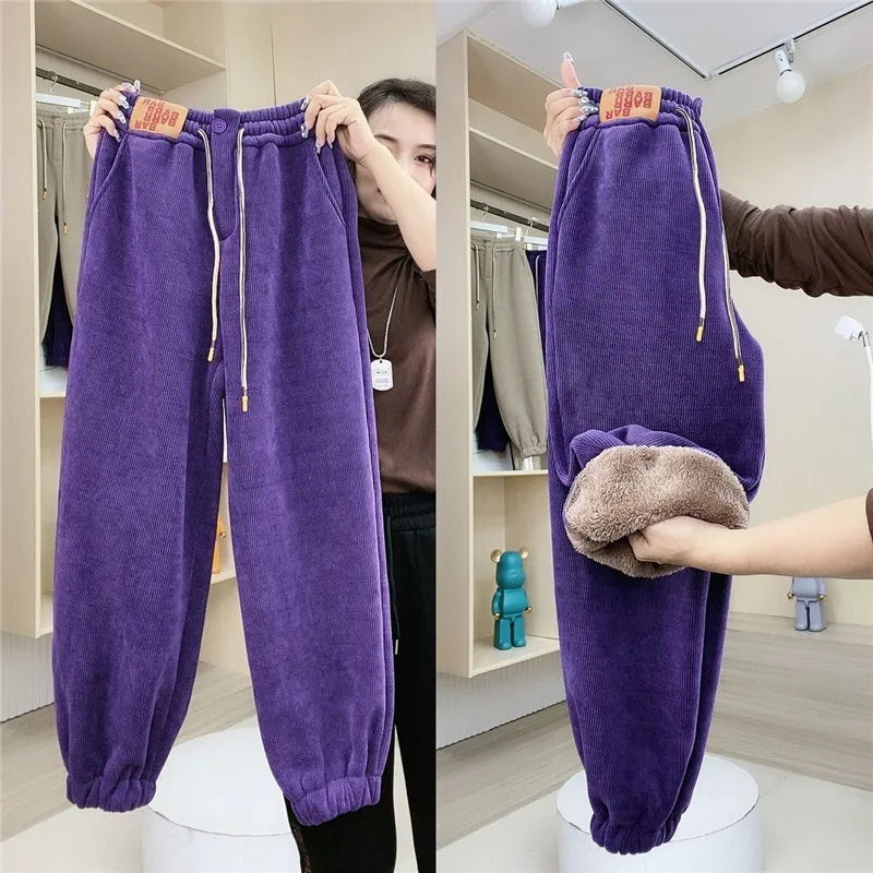 Warme Joggingbroek met Pluche Voering Casual Dames