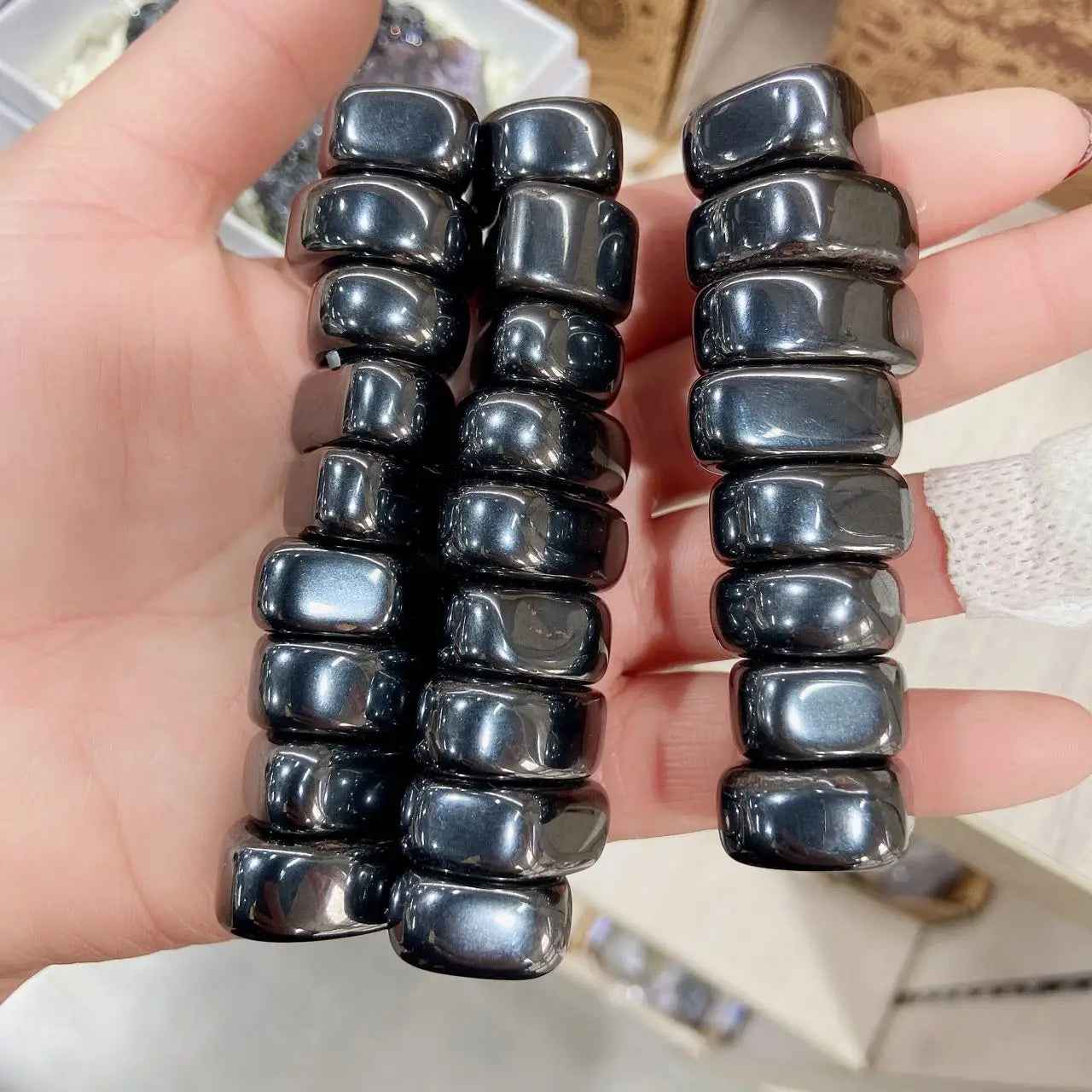Magnetische Stenen Zwarte Lodesteen voor Reiki en Aardingsenergie