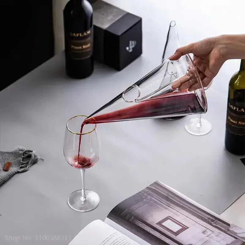 Wijngieter met Karaf Glas en Separator Snel en Efficiënt