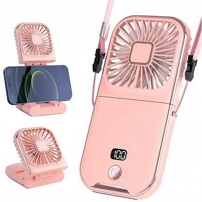 Mini USB-Ventilator Oplaadbaar met Digitale Weergave
