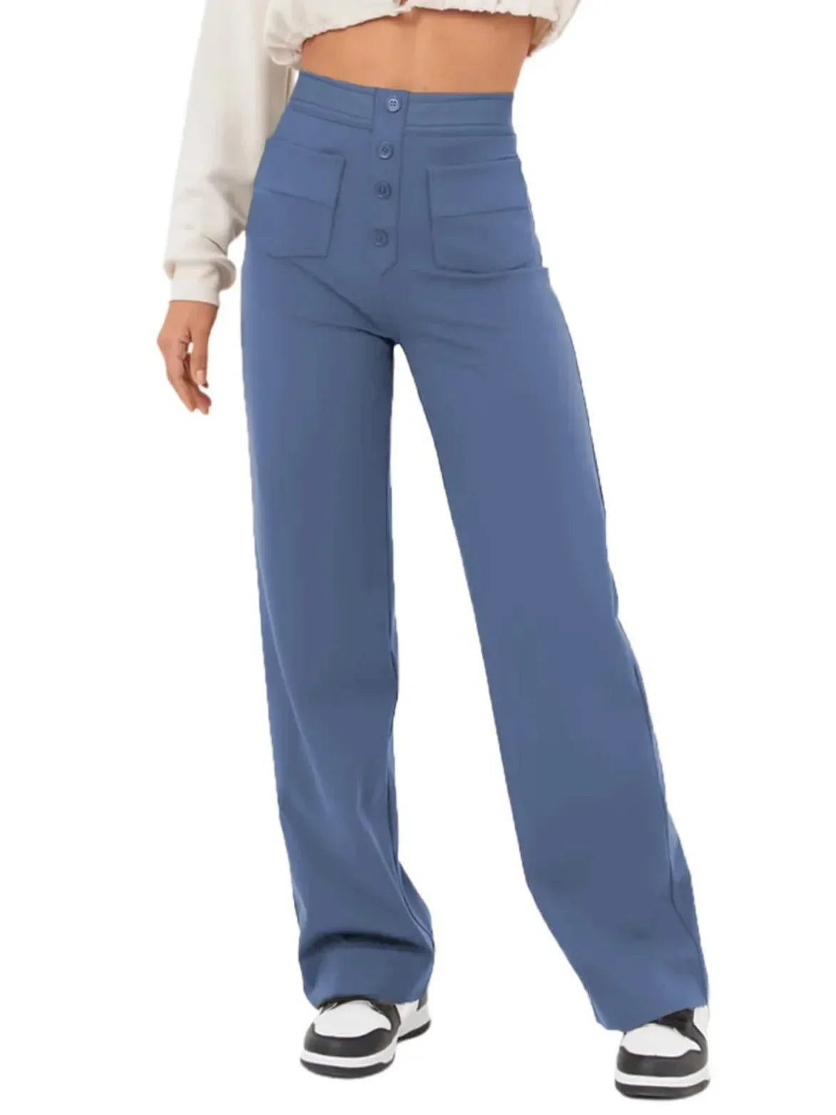 Hoge Taille Casual Broek Elastisch Comfortabele Losse Broek