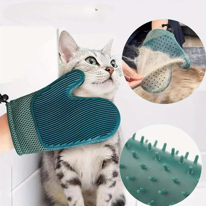 Huisdierhandschoen 2-in-1 voor Katten en Honden met Siliconen Nopjes