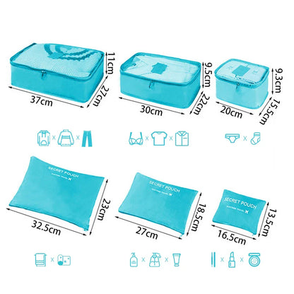 Reisorganizer Set met Opbergzakken en Reistas Accessoires
