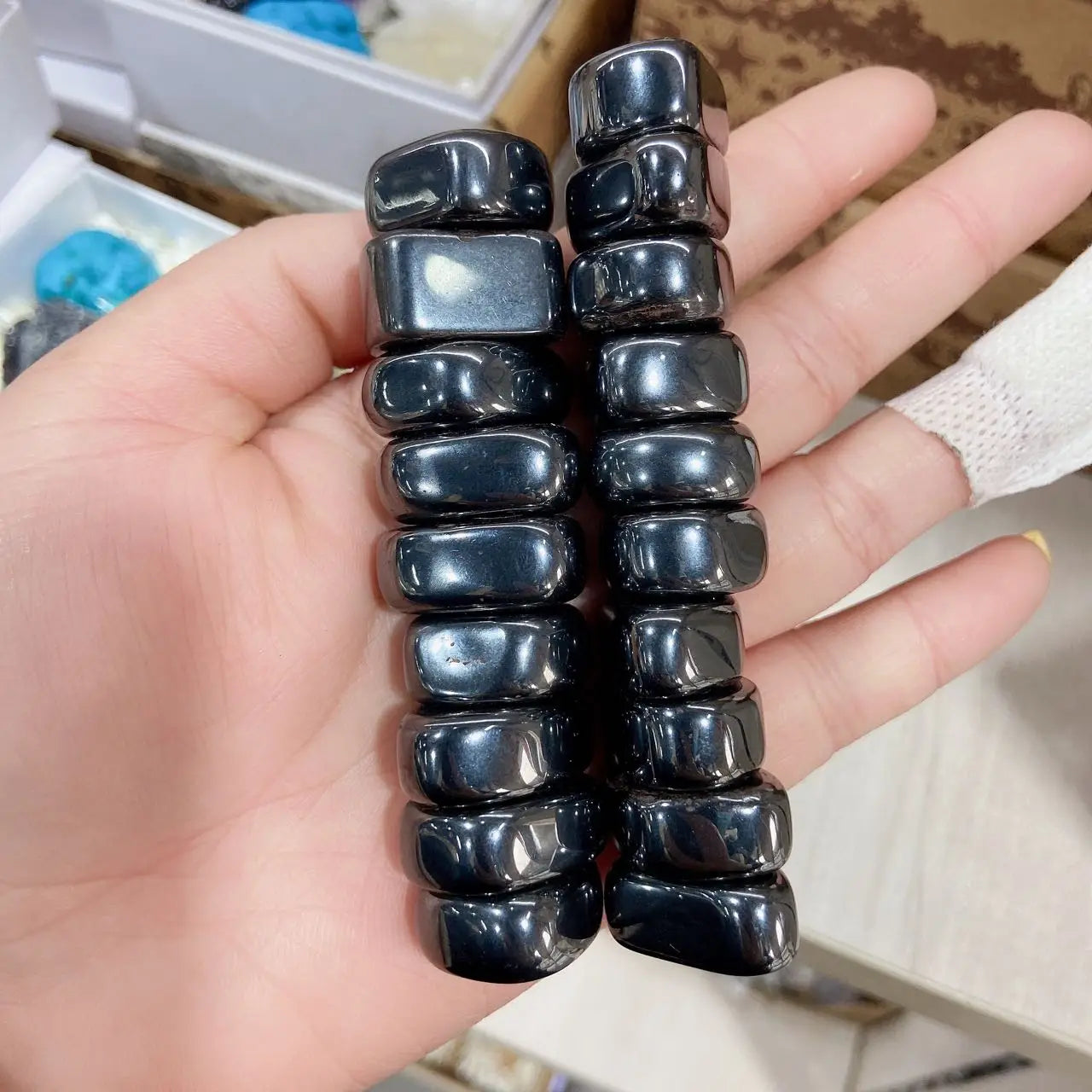 Magnetische Stenen Zwarte Lodesteen voor Reiki en Aardingsenergie