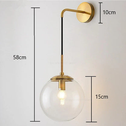 Retro Glazen Bolarmatuur | Warme Sfeerlamp Modern Design