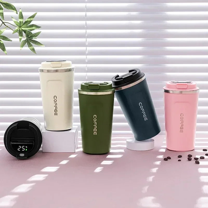 Thermos Koffiemok 510ml Roestvrij Staal met Temperatuurweergave
