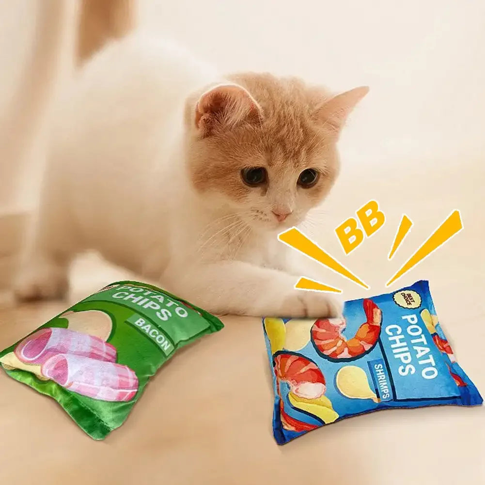 Leuk Hondenspeelgoed met Piepfunctie & Pluche Chipsvorm