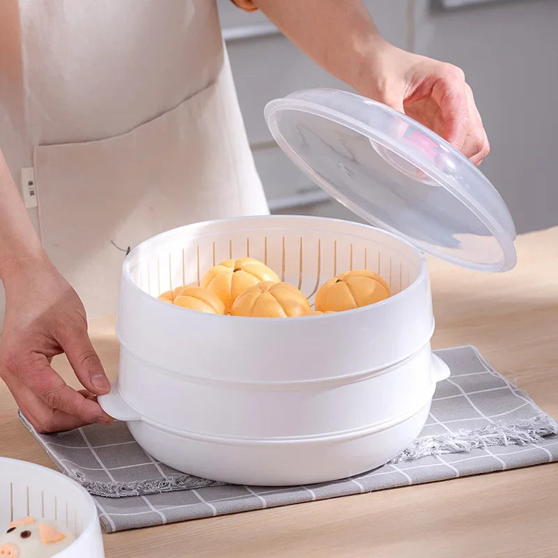 Stoompan Luxe voor Broodjes en Dumplings met Veilige Deksel - Velinix