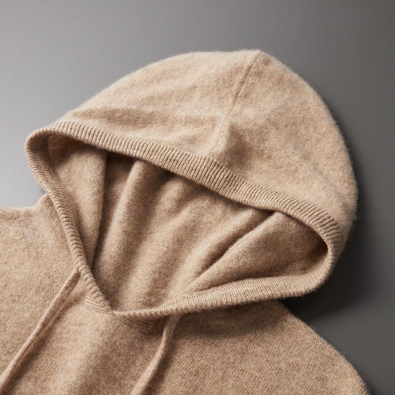 Warme Merinowollen Heren Hoodie Isolatie