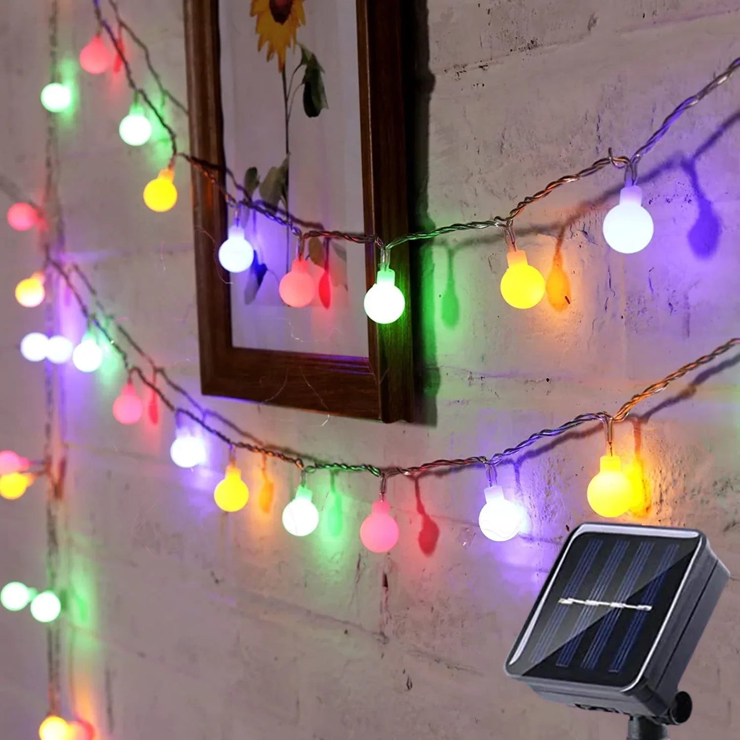 Zonne-Energie LED Lichtslinger 10m Waterdicht Buitenverlichting