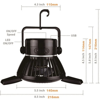 Solar Tentlamp Duurzaam en Waterdicht voor Kamperen