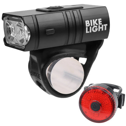Fietslicht Set LED Oplaadbaar Waterdicht met Koplamp en Achterlicht - Velinix
