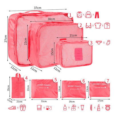 Reisorganizer Set met Opbergzakken en Reistas Accessoires