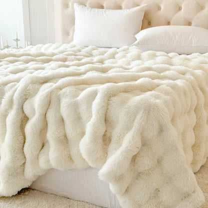 Zachte Fleece Deken Extra Dik Dubbel Laags Konijnenbont Imitatie