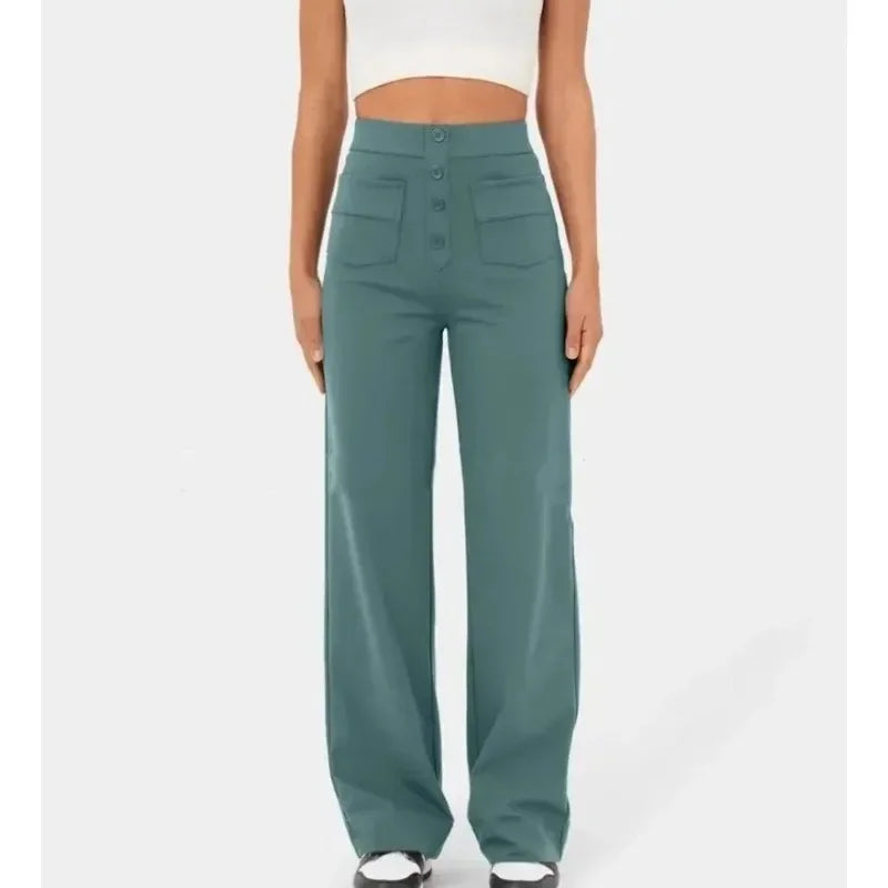 Hoge Taille Casual Broek Elastisch Comfortabele Losse Broek