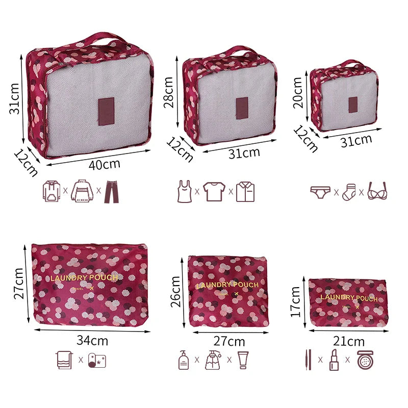 Reisorganizer Set met Opbergzakken en Reistas Accessoires