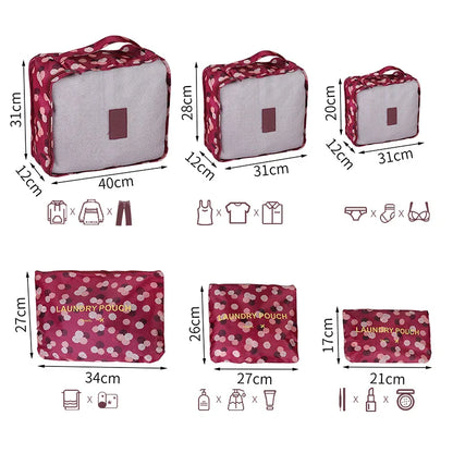 Reisorganizer Set met Opbergzakken en Reistas Accessoires