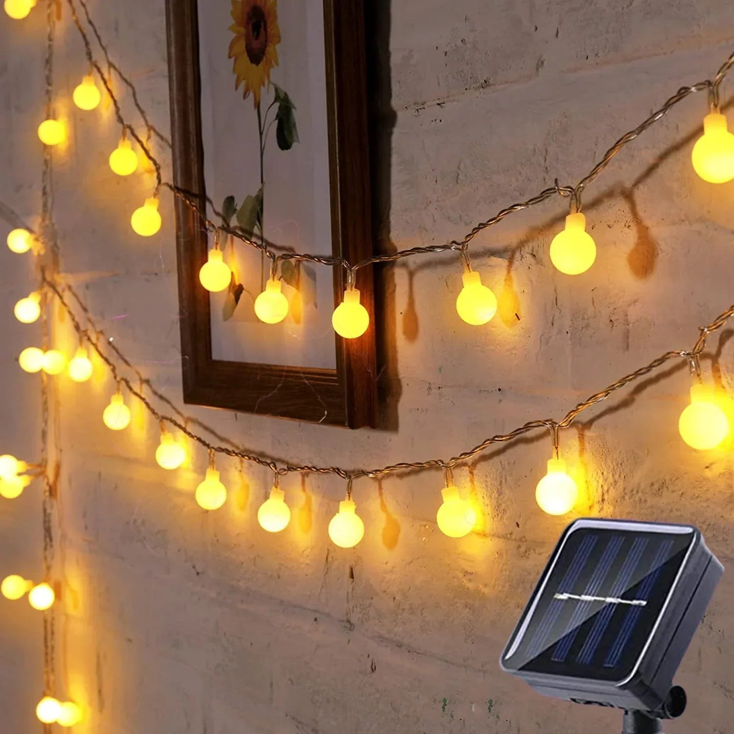 Zonne-Energie LED Lichtslinger 10m Waterdicht Buitenverlichting