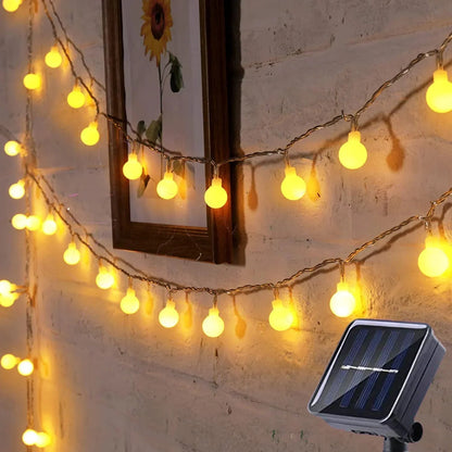 Zonne-Energie LED Lichtslinger 10m Waterdicht Buitenverlichting