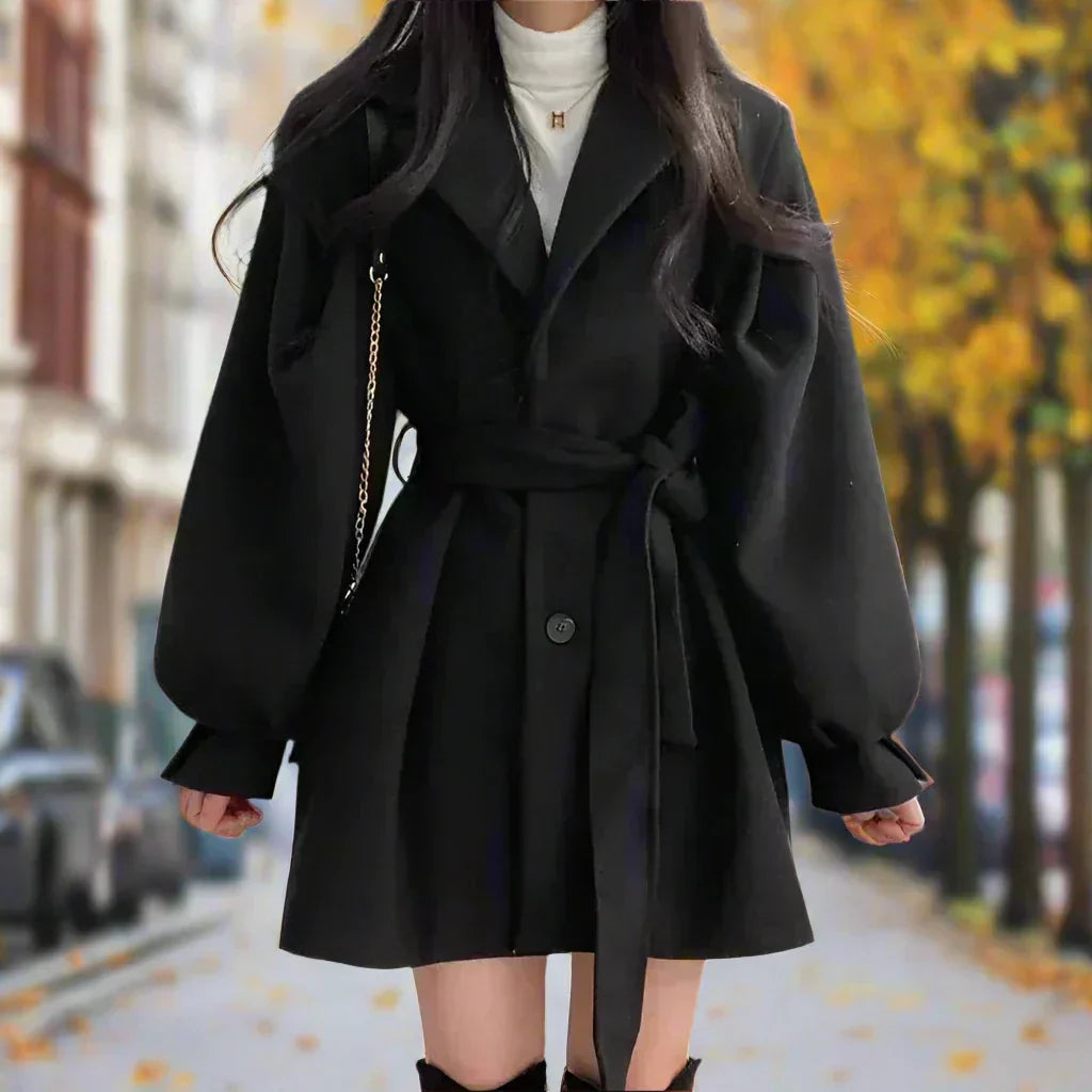 Dames Trenchcoat Lang met Riem - Elegant en Tijdloos